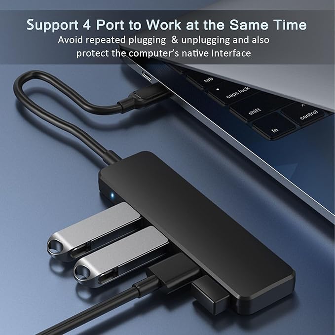 VIENON USB C Hub with 4 USB 3.0 Female Ports, USB C Splitter USB Extender - Image 2