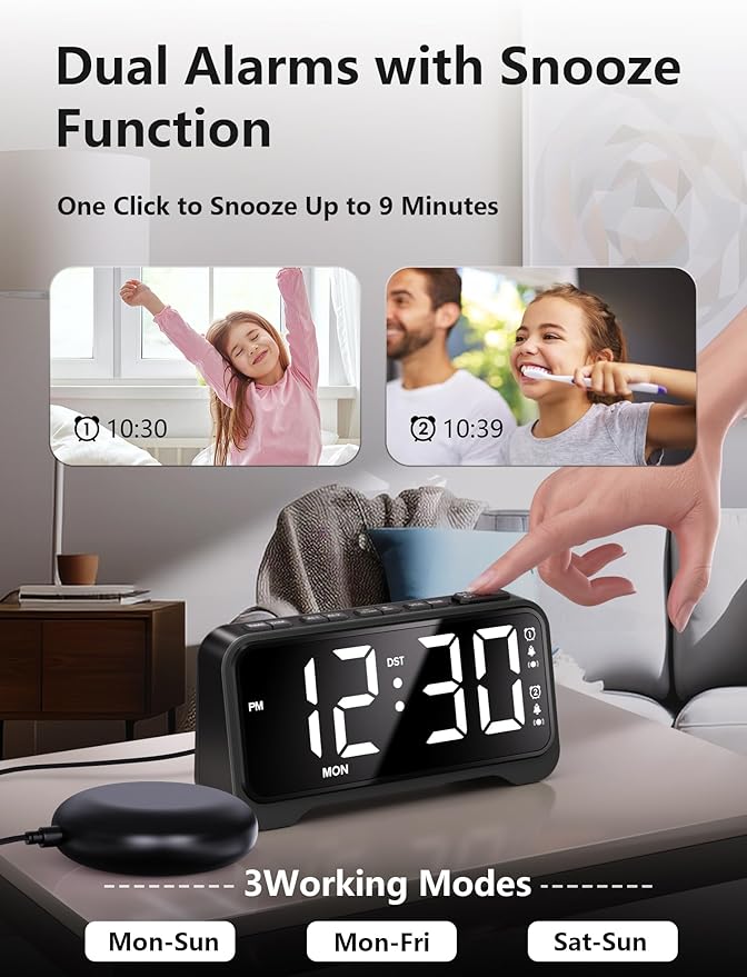 Vibrating Alarm Clock for Heavy Sleepers - Image 3