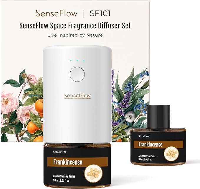 SF101 Pro Waterless Essential Oil Diffuser, Plug in Aromatherapy Diffuser & by SenseFlow