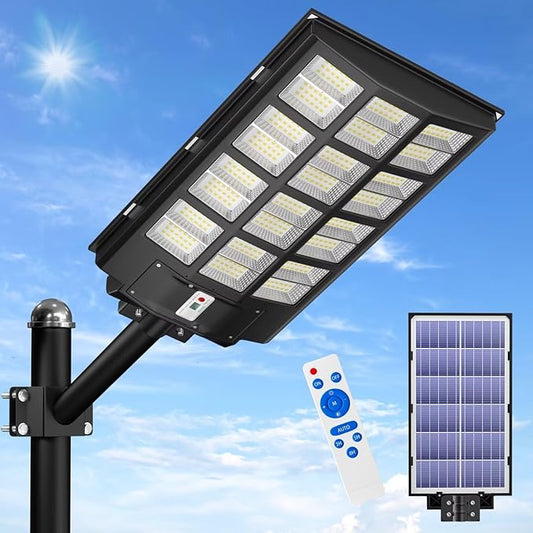 JAYNLT Y-6800W Solar Street Lights Outdoor, 600000LM 6500K Powerful Parking Lot by JAYNLT