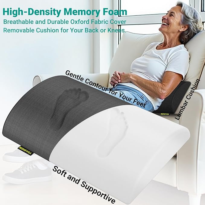 YEASHEIN Adjustable Foot Rest for Under Desk at Work, Ergonomic Under Desk - Image 3