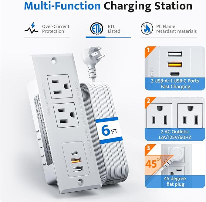 DOACE Recessed Power Strip - Image 4
