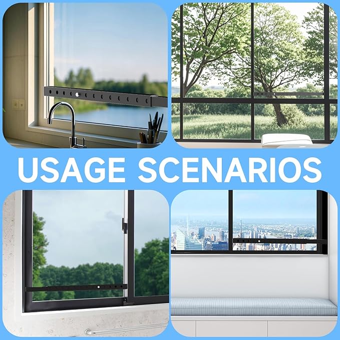 ZhouDaShu Adjustable Window Security Bars, Window Bars Security Inside Vertical - Image 6