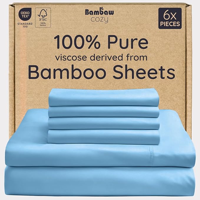 Bambaw 6pcs Set of 100% Viscose Derived from Bamboo Sheets by Bambaw