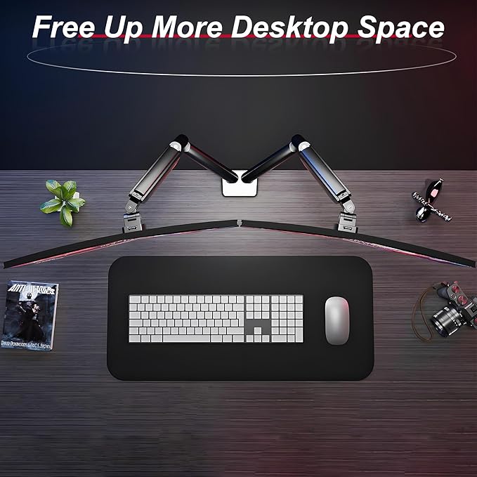 Fydeamer Dual Monitor Arm for 17-35" Screens up to 24.2 lbs, Ergonomic Gas - Image 6