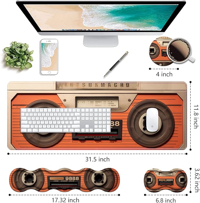 Ergonomic Keyboard Wrist Rest & Mouse Pad Wrist Rest Set, Large XXL Gaming Desk - Image 2