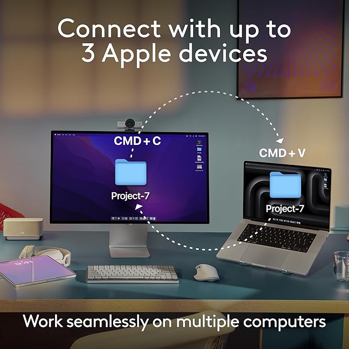Logitech MX Keys Mini for Mac Minimalist Wireless Keyboard, Backlit Keys - Image 9