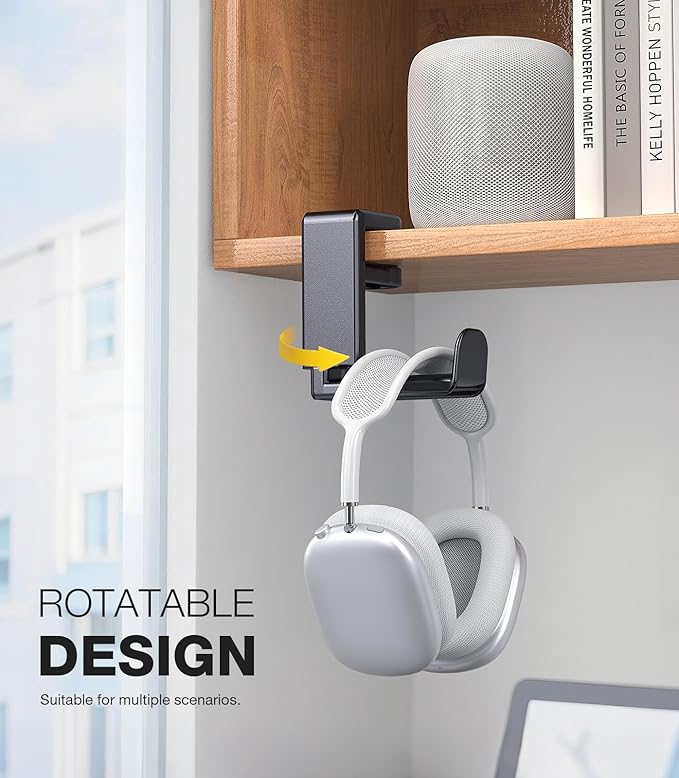 Coolpow Gaming Headphone Stand for Desk【360°Rotating】PC Headset Holder for Desk - Image 2