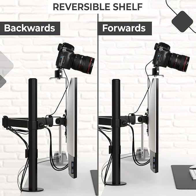 HumanCentric DSLR Monitor Mount Large, Desk Camera Mounting, Light Webcam - Image 8