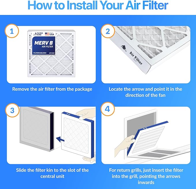 Filter King 7.5x5x1 Air Filter | 4-PACK | MERV 8 HVAC Pleated A/C Furnace - Image 4