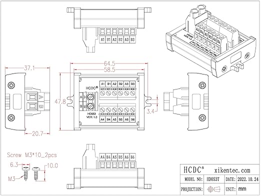 Screw Mount 30Amp 48V 2x6 Position Screw Terminal Block Distribution Module - Image 6