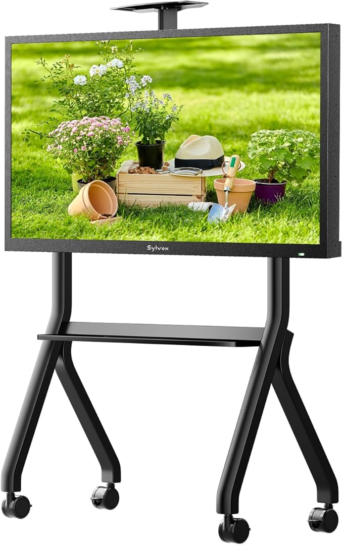 Sylvox Rolling TV Stand for 43-55 Inch Outdoor TVs, Mobile TV Cart Floor TV by SYLVOX