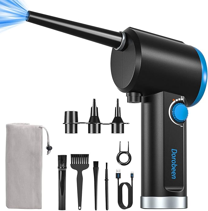 DOROBEEN Compressed Air Duster, Electric Air Duster, Cordless Air Duster by Dorobeen