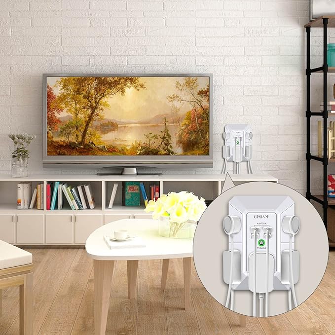 USB Wall Charger, Surge Protector, QINLIANF 5 Outlet Extender - Image 4