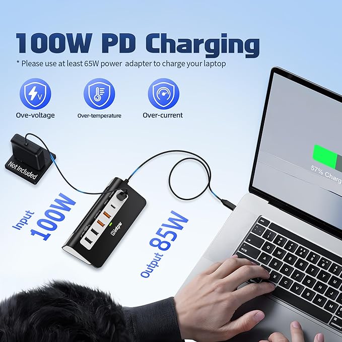 intpw USB C Hub 10Gbps, 9-in-1 USB C Docking station - Image 5