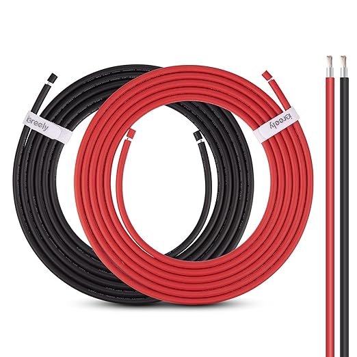 10 Gauge Wire - iGreely Solar Panel Wire 30Ft Black & 30Ft Red 10AWG Tinned by iGreely