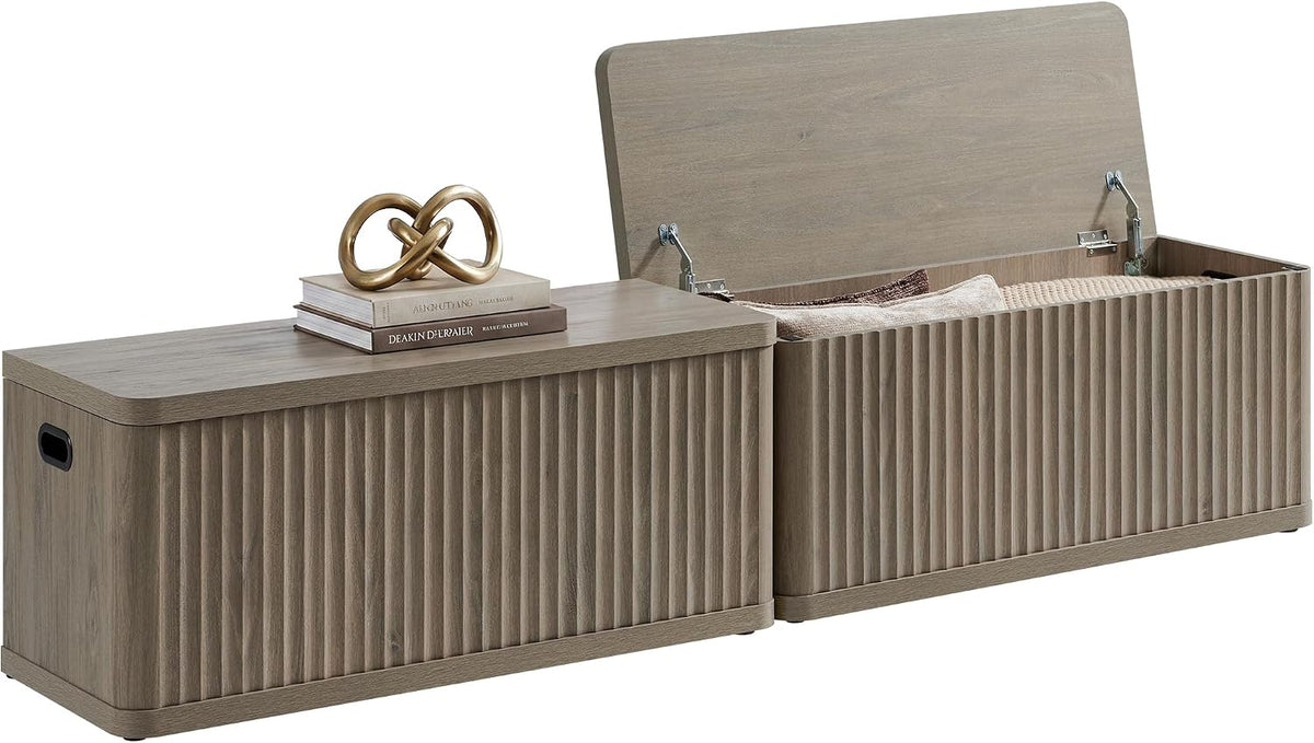 sicotas storage bench 80.4" wide shoe bench with, main product view