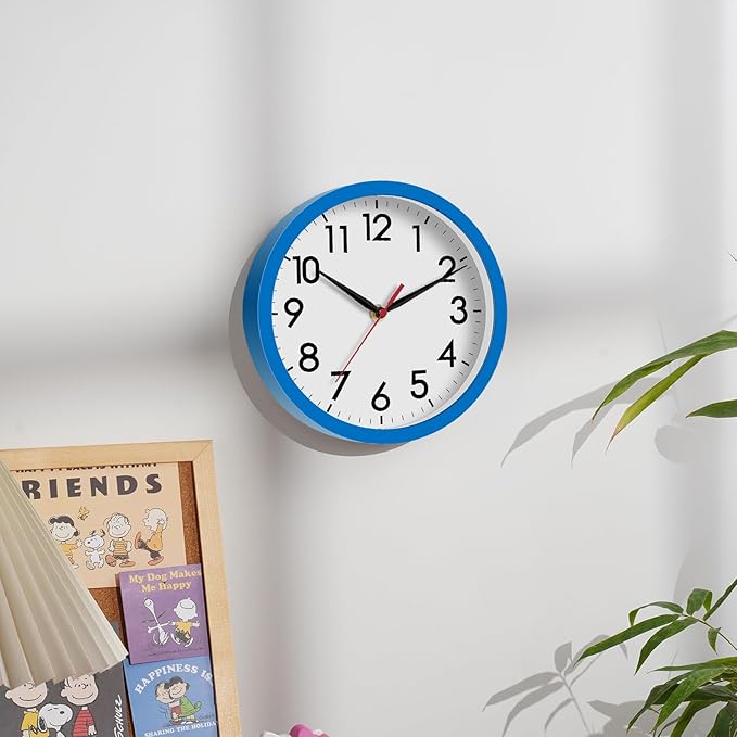 AKCISOT Wall Clock 8 Inch Silent Non-Ticking Modern Clocks Battery Operated - Image 4