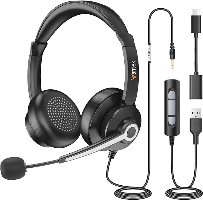 Wantek USB & 3.5mm Headset by Wantek
