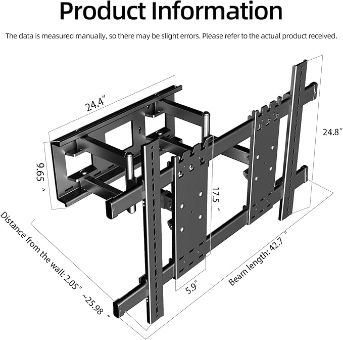 HILLPORT 98 100 TV Wall Mount 70 to 120 inch Heavy Duty Large Screen Full - Image 8