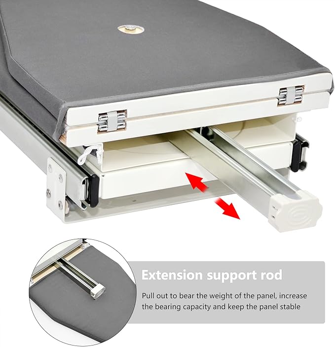 AKOZLIN Retractable Pull Out Ironing Board Closet Sliding Out Swivel Iron Board - Image 4