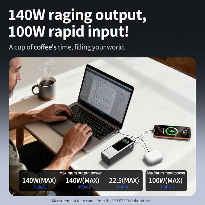 Reletech 140W Portable Fast Charger 25000mAh - Image 5