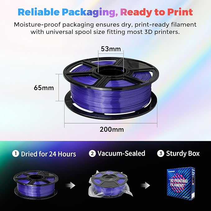 Flashforge 3D Printer Filament Silk PLA 1.75mm 1kg Spool-Dimensional Accuracy - Image 7