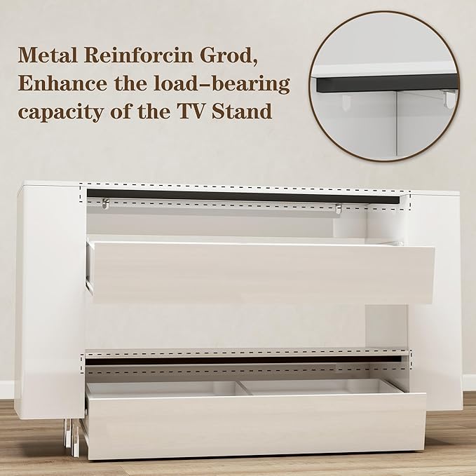 Vavkorkula High Gloss TV Stand for 55 Inch - Image 6