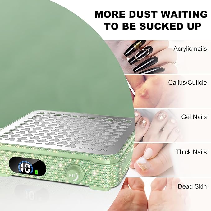 Nail Dust Collector | 1000PA Dust Collector Nail Tech | 10 Speed Levels | Low - Image 7