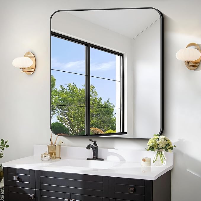 FORBATH Bathroom Mirror 36x40 Inch, Large Rectangular Wall Mirror by FORBATH