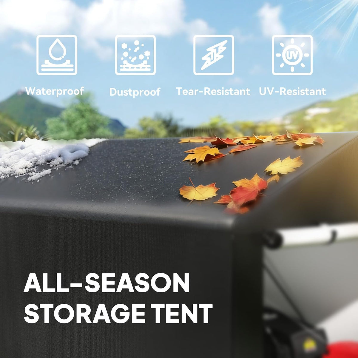 outsunny 5.2 x 7.2 ft portable storage shed, close-up detail