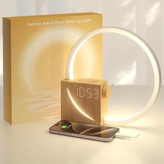 Vivilumens Sunrise Alarm Clock Sound Machine Nightlight, Gradual Wake Up Light by LightUpExquisiteLife
