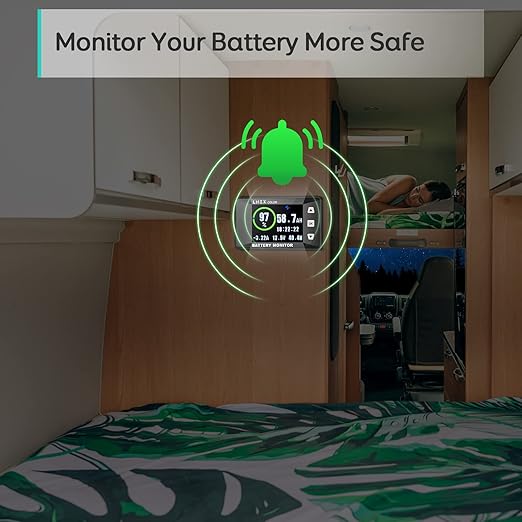 LNEX 500A Shunt Battery Monitor, 2.4" Color Screen RV Monitor - Image 4