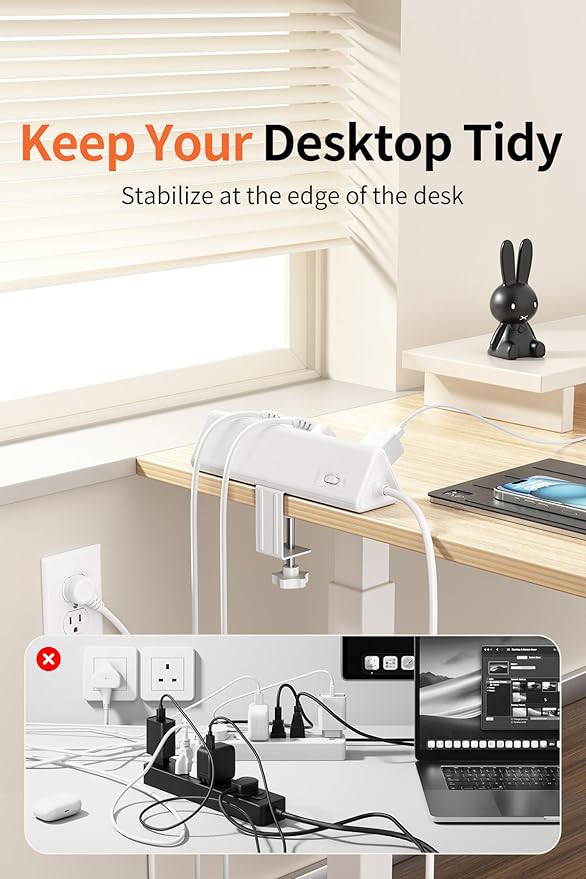 6.5 FT Desk Clamp Power Strip - Image 4