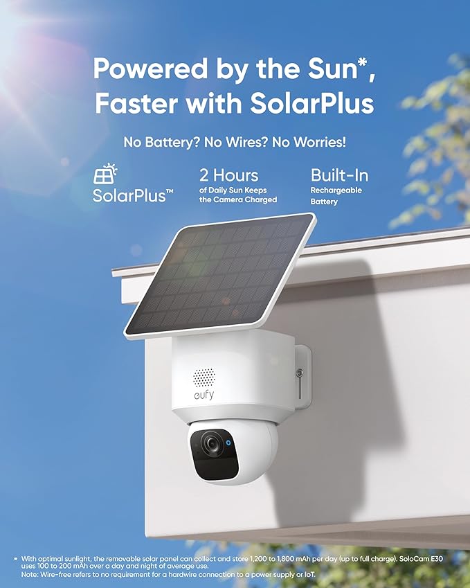 eufy Security SoloCam E30, Security Cameras Wireless Outdoor, Solar Camera - Image 4