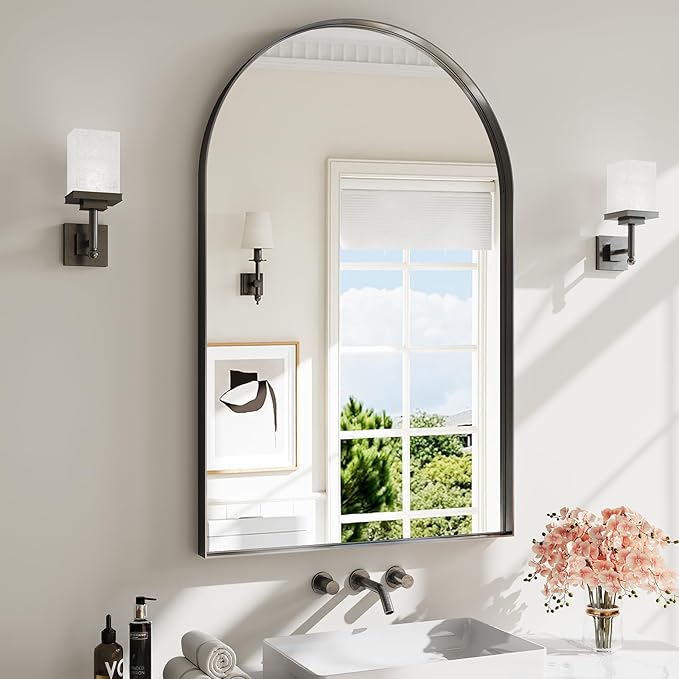 Arch Bathroom Mirror, Tempered Glass Decor Mirror by Unknown