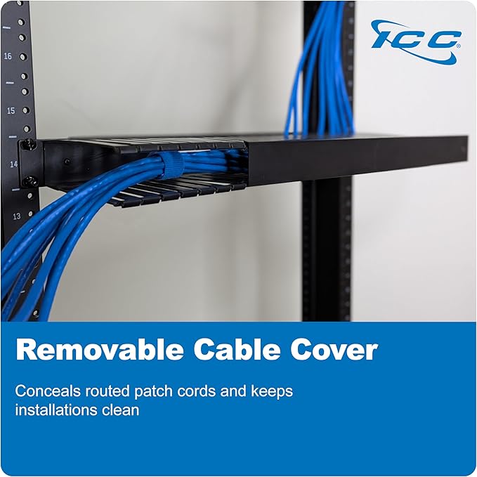 ICC 1U Finger Duct Cable Manager Panel - Image 6