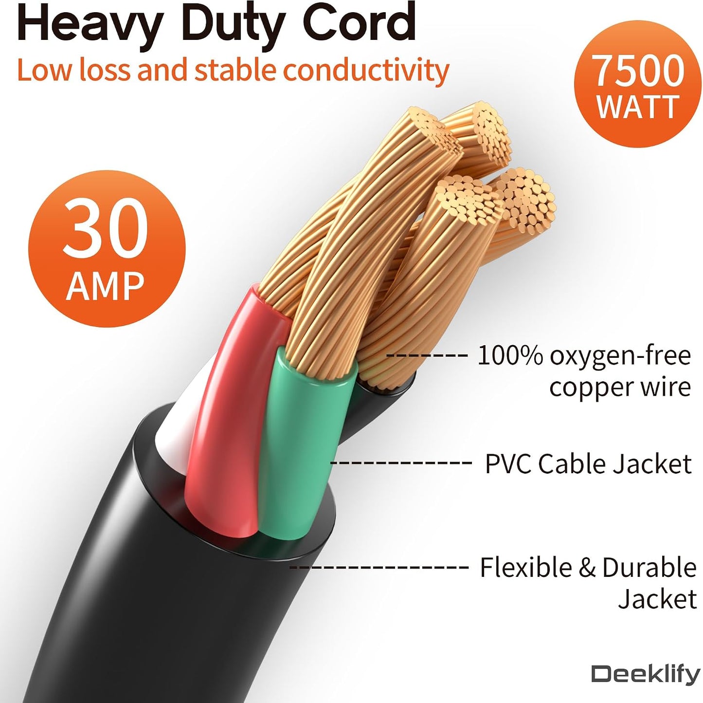 25FT 4 Prong Dryer Extension Cord, 30 AMP 10/4 Gauge, Black | NEMA 14-30P to 14-30R, Pure Copper 4-Wire, Dryer Extension Cord 4 Prong, Waterproof STW Jacket, ETL Listed, Heavy Duty