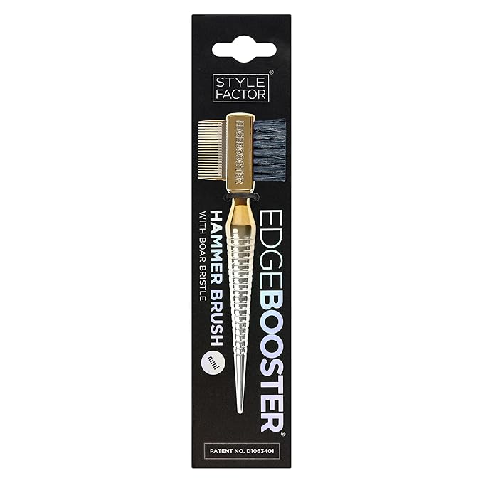 STYLE FACTOR EDGE BOOSTER® Mini Hammer Brush Travel Size | Baby Hair Brush & - Image 2