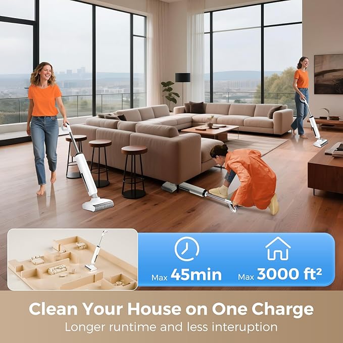 BROBIG Wet Dry Vacuum Cleaner, 180°Lie-Flat Vacuum Mop All in One - Image 6
