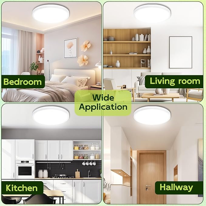 hykolity 9 Inch Selectable CCT LED Round Flat Panel Light, 18W 1800LM - Image 8
