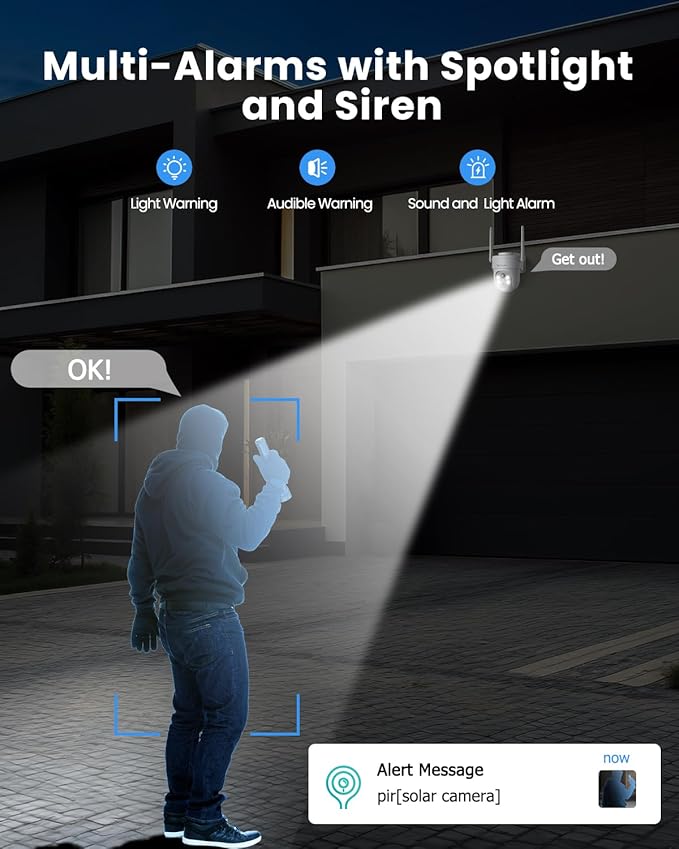 Rebluum Security Camera Outdoor Wireless, 3K/5MP Solar Camera Outdoor Wireless - Image 6