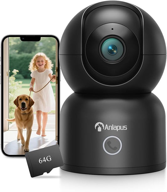 Anlapus A50 4K Pan/Tilt Home Indoor Security Camera, Plug-in WiFi Pet/Baby by Anlapus