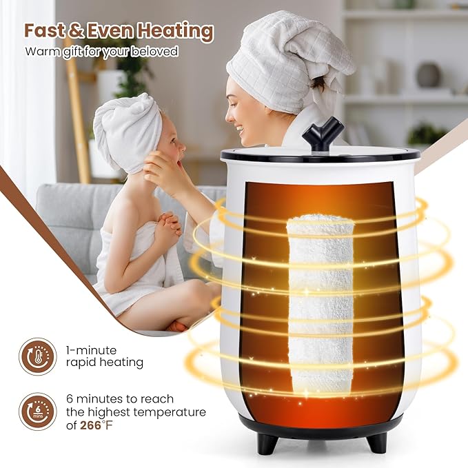 Tangkula Towel Warmer Bucket, 23L Large Luxury Bucket-Style Towel Warmer - Image 7