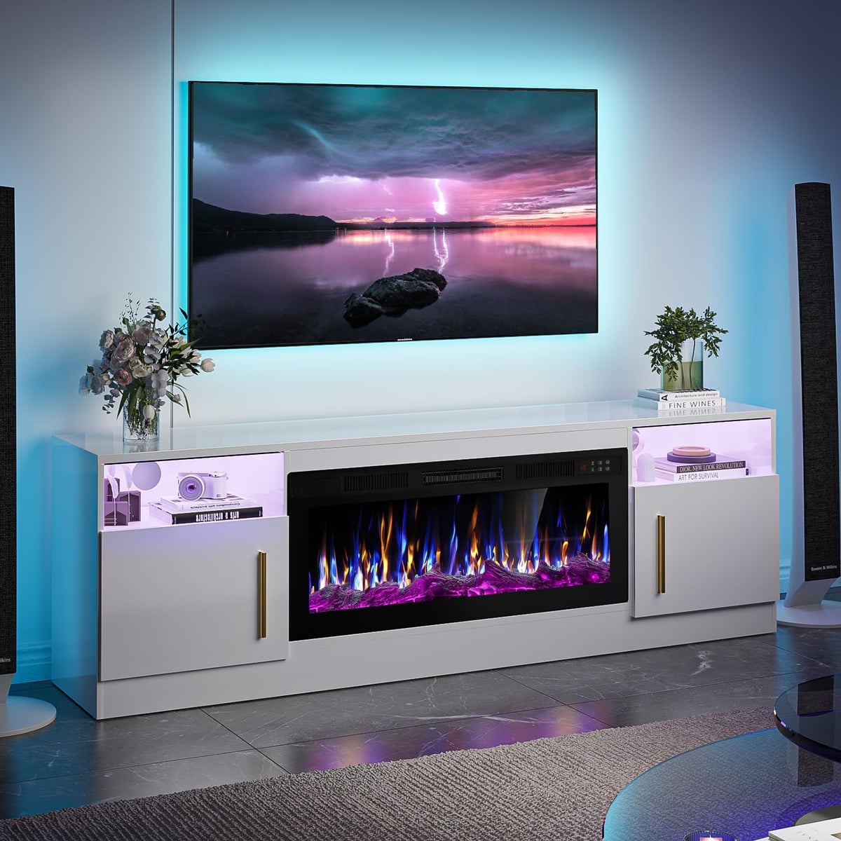 VITESSE Fireplace with TV Stand 36" inch Electric Fireplace Up to 80" TVs