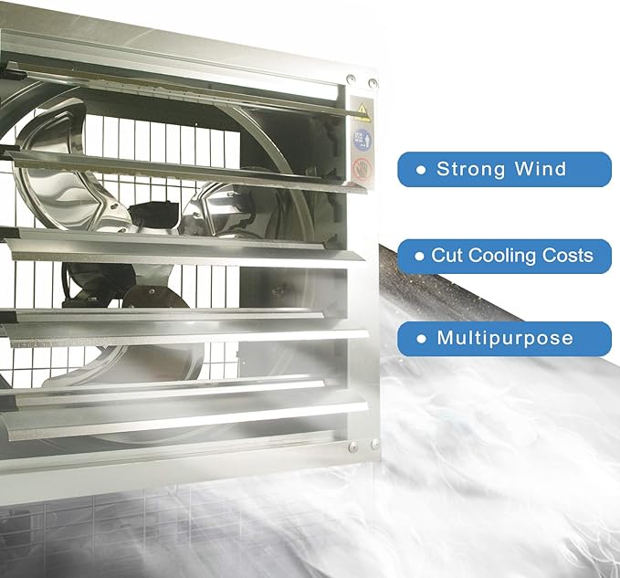 GRELWT 20" Wall Mounted Exhaust Fan - Image 4