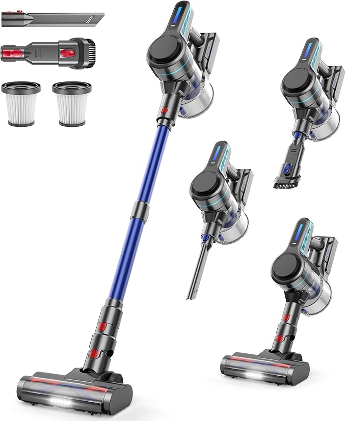 NADALY Cordless Vacuum Cleaner for Home, 500W 40KPA Stick Vacuum Cordless by NADALY