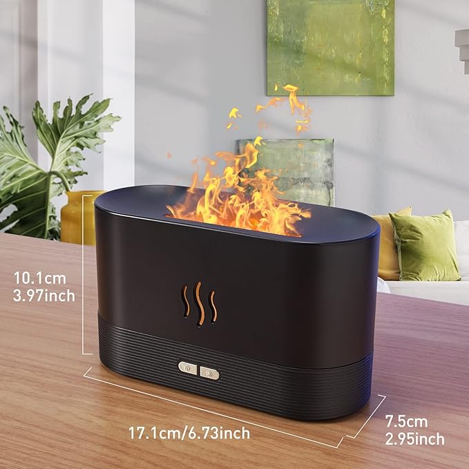 Colorful Flame Air Aroma Diffuser Humidifier, Upgraded 7 Flame Colors Noiseless - Image 3