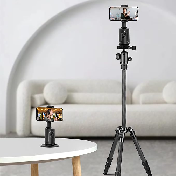 Auto Face Tracking Tripod, 360° Rotation Body Phone Camera Mount Smart Shooting - Image 5