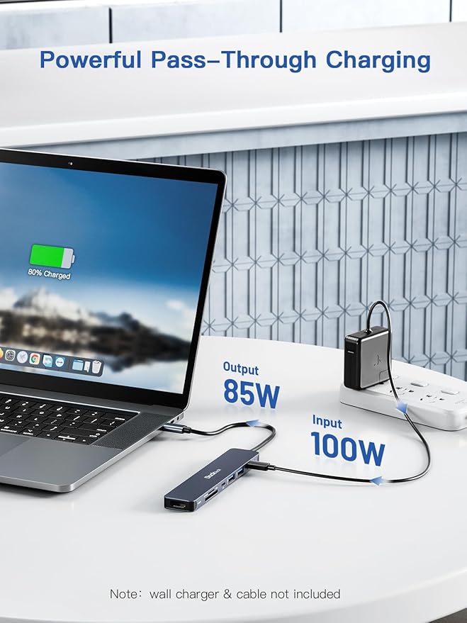 USB C Hub, dockteck 7 in 1 Multiport USB C Adapter - Image 5